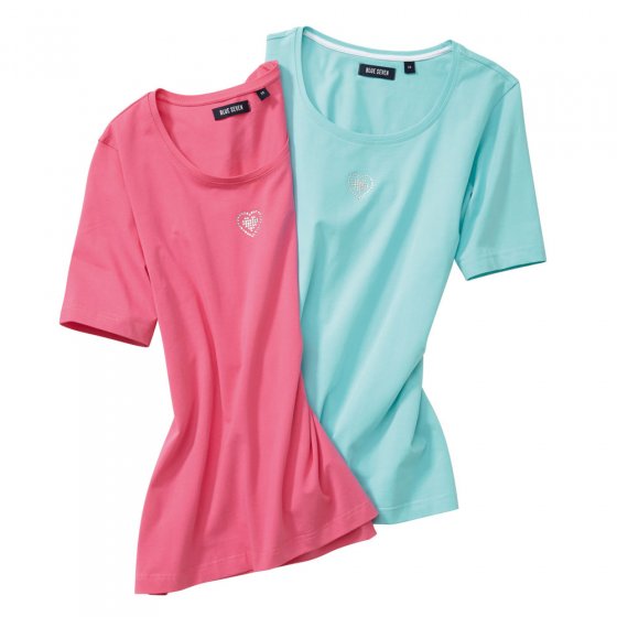 Shirt mit Glitzer-Herzmotiv