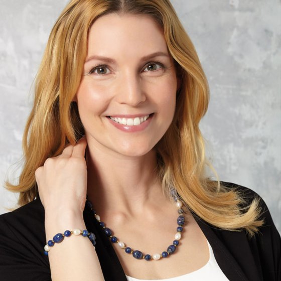 Lapislazuli-Zuchtperlen-Schmuck Kette 