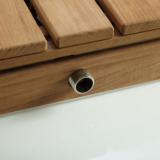 Teak-Gartendusche