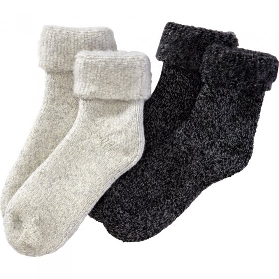 Wollsocken mit Umschlag im 2er-Pack 