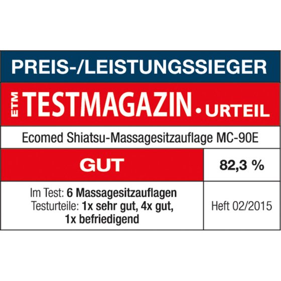 Shiatsu-Massagesitzauflage mit Wärmefunktion 