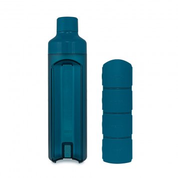 Wasserflasche mit integrierter 7 Tage Pillendose/ Sport-Wasser-Flasche