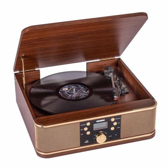Retro-Schallplattenspieler mit DAB+ 