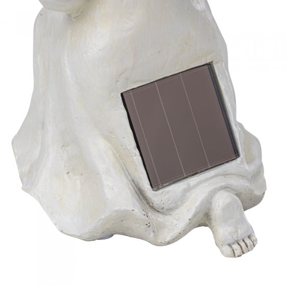 Solarengel mit leuchtendem Kreuz
