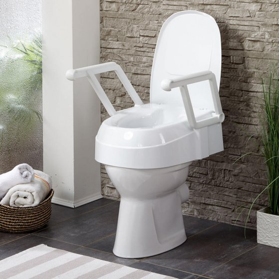 Toilettensitzerhöhung mit Armlehne