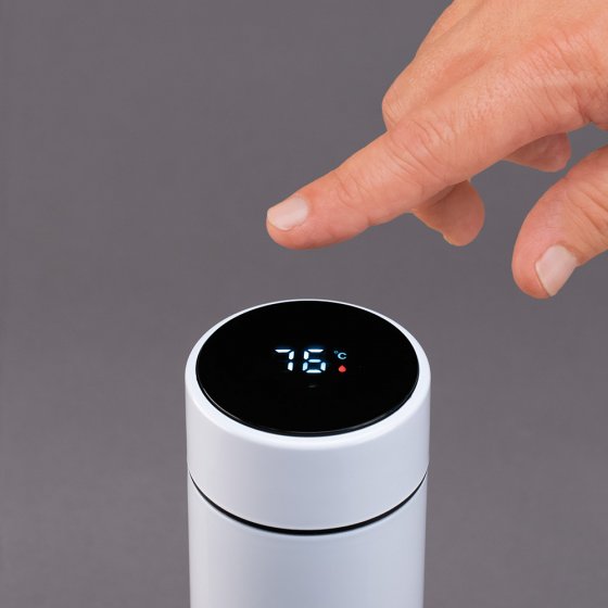 Ihr Geschenk: die Thermoflasche mit Temperaturanzeige