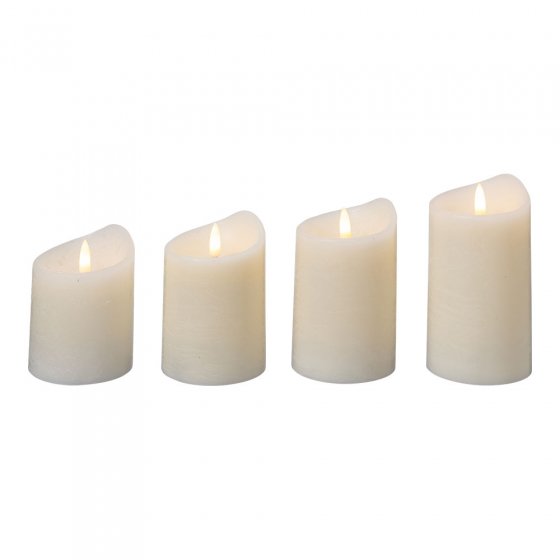 LED-Echtwachskerzen im 4er Set  