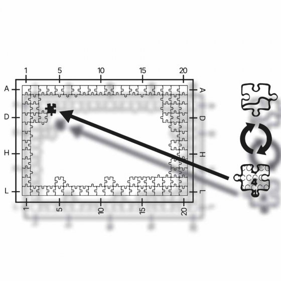 Puzzle „Party“ mit Zuordnungshilfe