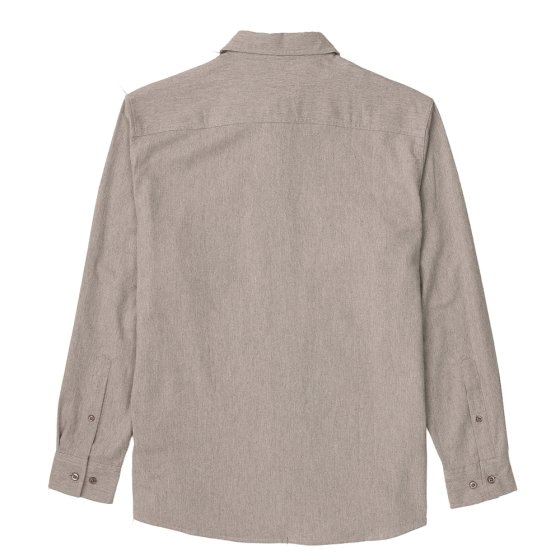 Flanellhemd mit Ganzreißverschluss 3XL (47/48) | Taupe