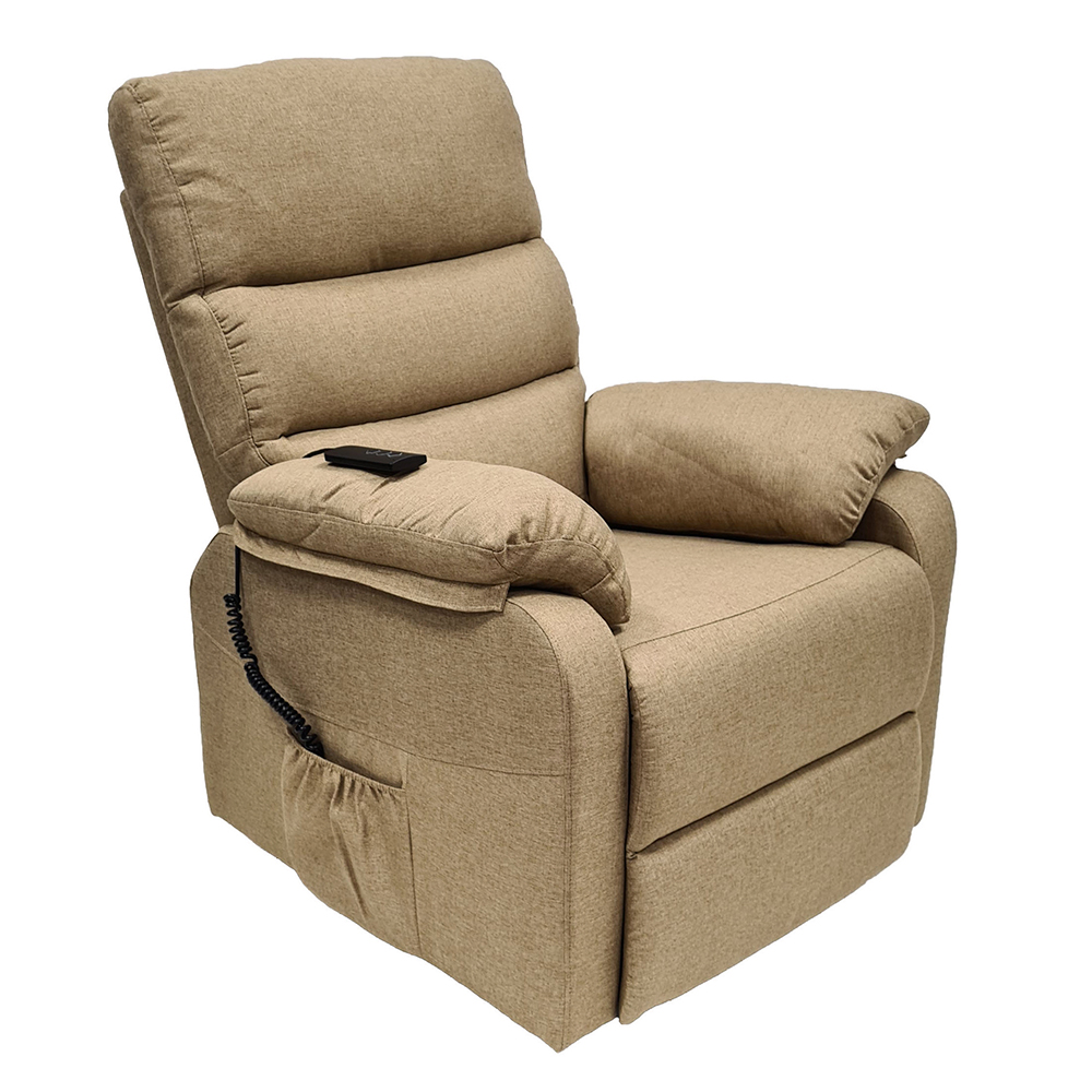 Homgoday Elektrischer Relaxsessel Mit Aufstehhilfe & Massage - Braun/Schwarz | Manuelle Liegefunktion